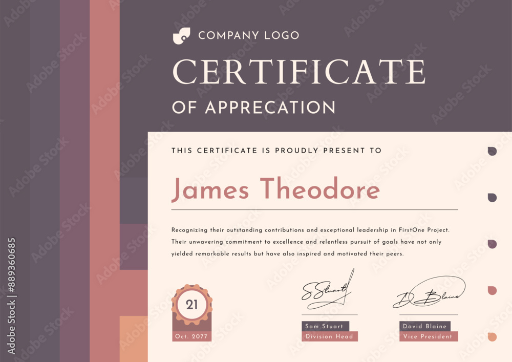 Geometric Certificate Template Design Geometric Certificate Template Design