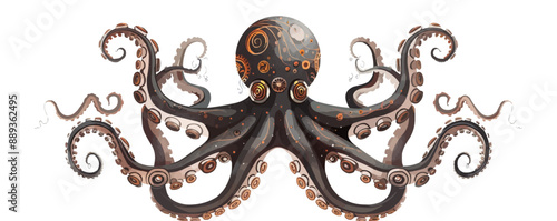 A freshly baked loaf of bread, its golden crust hinting at the warmth of home, set against a plain white surface. Vector flat minimalistic isolated illustration.