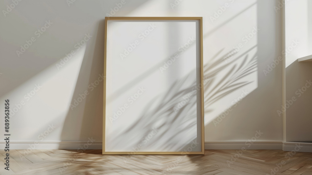 Mockup frame for wall decoration in a room with light modern interior design Mockup frame for wall decoration in a room with light modern interior design