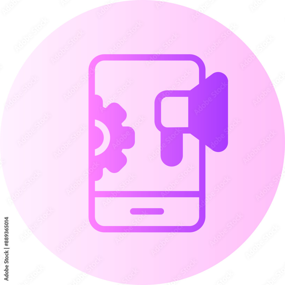 marketing automation gradient icon marketing automation gradient icon
