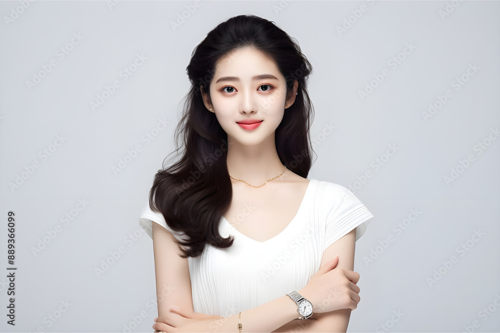 asian beauty indian beauty fresh skin long black hair in summer dress smailing in happy mode asian beauty indian beauty fresh skin long black hair in summer dress smailing in happy mode