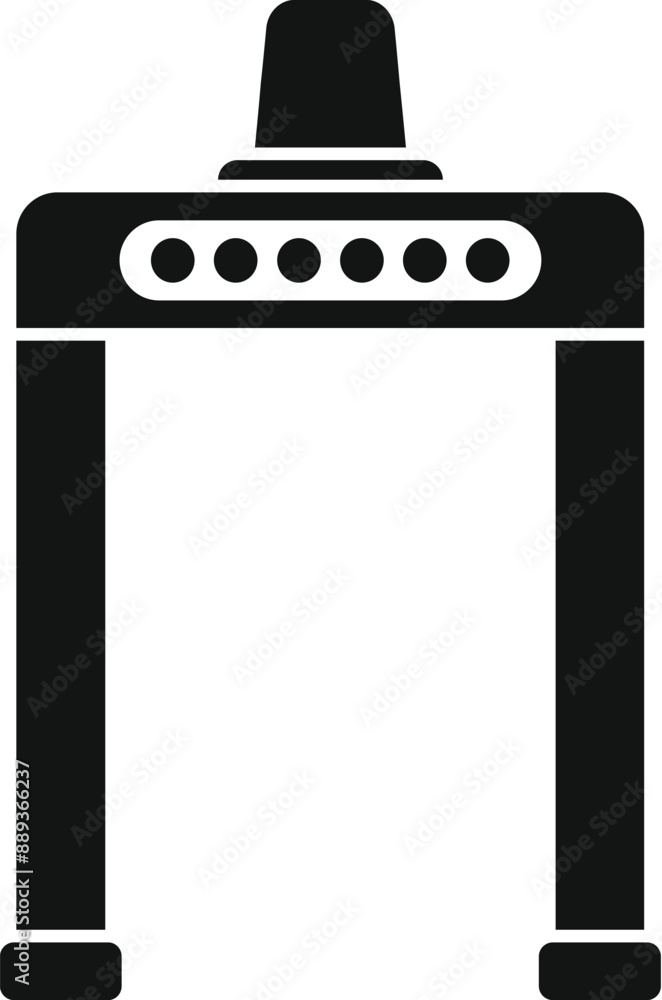 Security metal detector gate using for scanning people passing through control in airport or other public place Security metal detector gate using for scanning people passing through control in airport or other public place