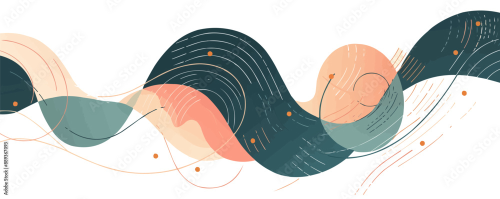 Abstract circle design with fluid lines and pastel colors, creating a soothing and harmonious composition. , Vector flat minimalistic isolated illustration Abstract circle design with fluid lines and pastel colors, creating a soothing and harmonious composition. , Vector flat minimalistic isolated illustration