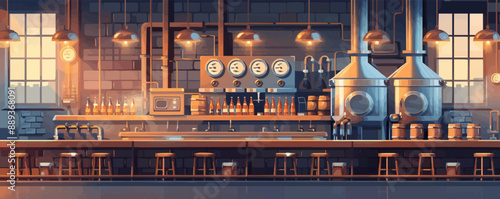 Brewery. vector simple illustration