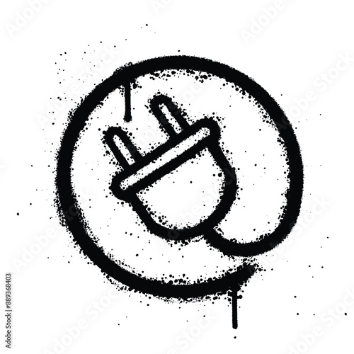 Graffiti spray plug isolated on white background
