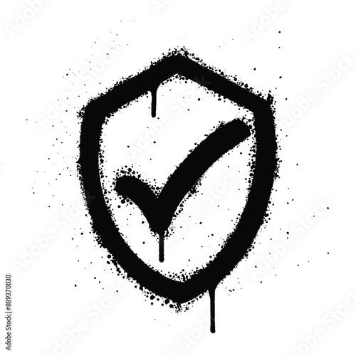 Graffiti spray security isolated on white background