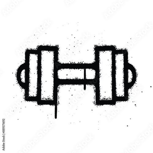 Graffiti spray weight isolated on white background