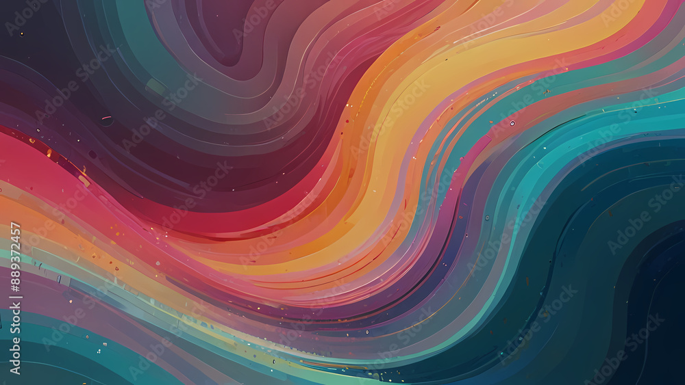 Abstract illustration background depicting swirling waves of energy that echo through a vortex with Pastel colors and flowing lines to convey movement and depth Abstract illustration background depicting swirling waves of energy that echo through a vortex with Pastel colors and flowing lines to convey movement and depth