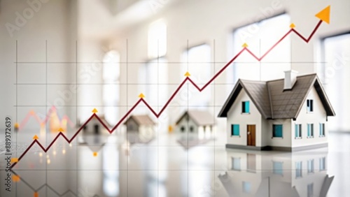 Property Sales Forecast Overlay on Gradient Background
