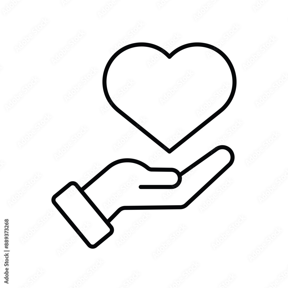 heart line icon with white background vector stock illustration heart line icon with white background vector stock illustration