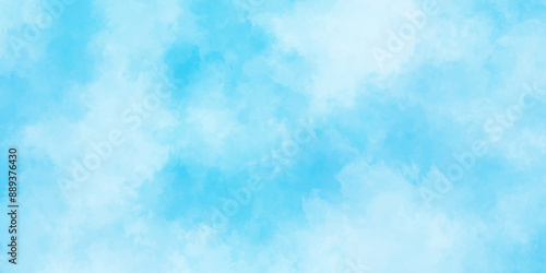 Blue sky with cloud .Beautiful blue sky with white clouds .bright cloud cover in the sun calm clear winter air background .gradient light white background.	