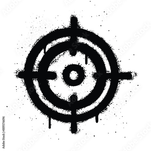 Graffiti spray Target isolated on white background