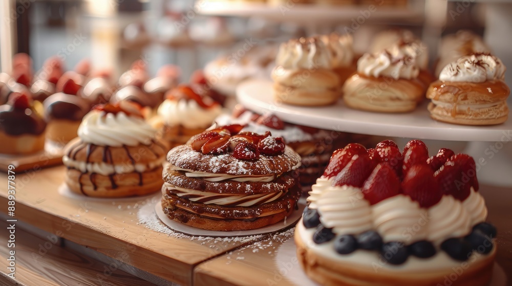Pastry composition in bakery Pastry composition in bakery