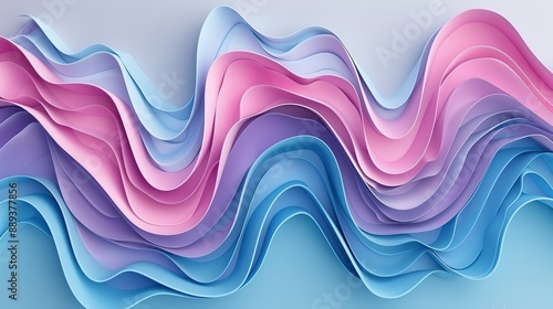 An abstract 3D wallpaper with a pink, purple, blue, orange, and yellow wavy background. A banner with rainbow liquid metal waves.