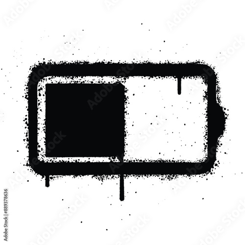 Graffiti spray Half Battery isolated on white background
