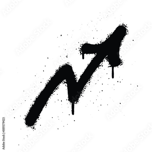 Graffiti spray Increase isolated on white background