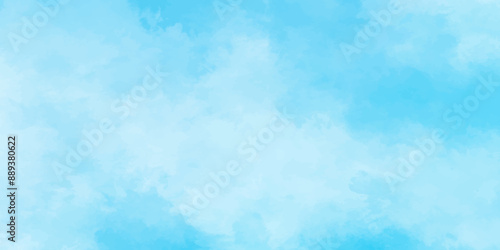 Blue sky with cloud .Beautiful blue sky with white clouds .bright cloud cover in the sun calm clear winter air background .gradient light white background.	