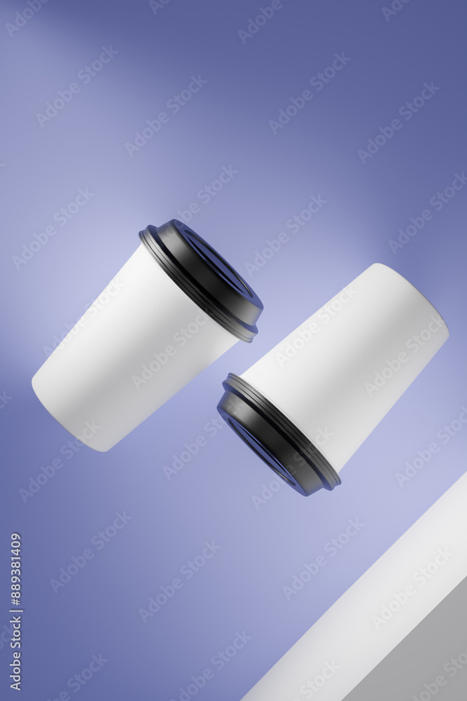 Two coffee cups mockup Two coffee cups mockup