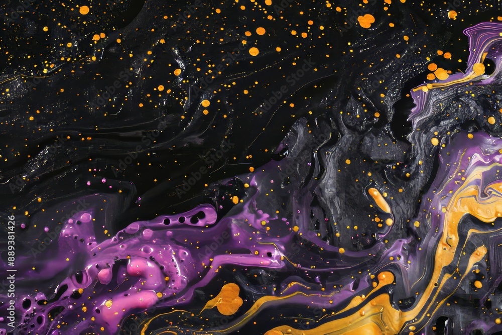 Glittered and dark galaxy abstract liquid background Glittered and dark galaxy abstract liquid background