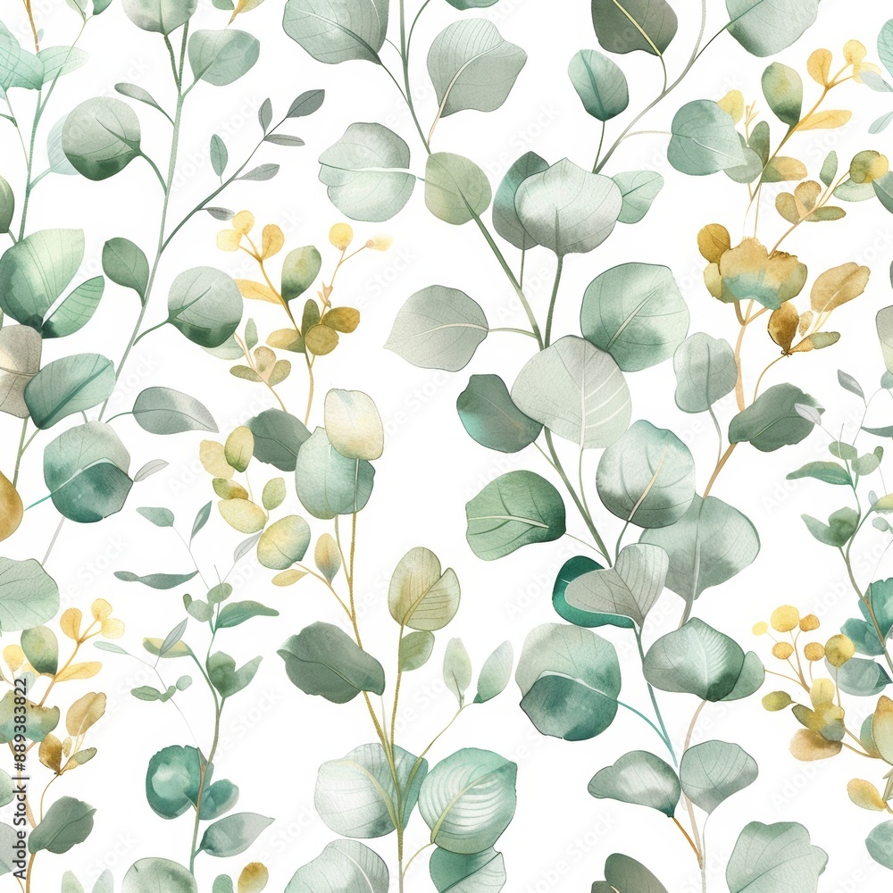 In a watercolor style, linden leaves. Seamless pattern on fabric. Texture on fabric wallpaper. Aquarelle leaf for background, texture, wrapper pattern, frame, or border. In a watercolor style, linden leaves. Seamless pattern on fabric. Texture on fabric wallpaper. Aquarelle leaf for background, texture, wrapper pattern, frame, or border.