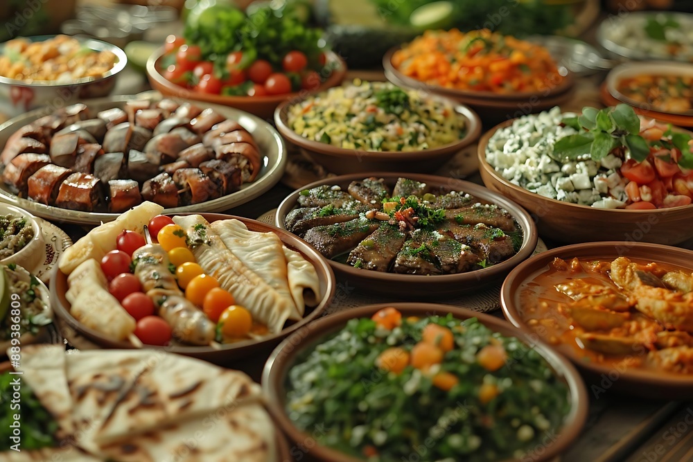 Delicious Middle Eastern Cuisine: A Feast for the Senses - Food Photography Delicious Middle Eastern Cuisine: A Feast for the Senses - Food Photography