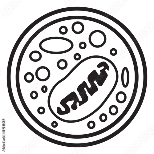 autophagosome line icon 