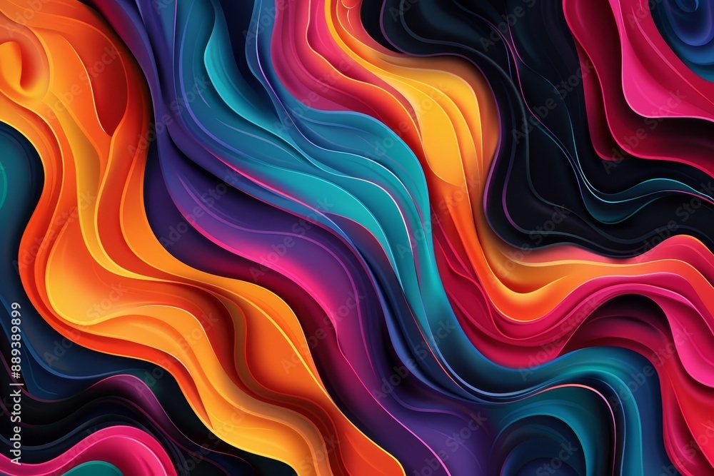 A metallic abstract wavy liquid background design tech innovation wallpaper in vibrant complementary colors. A metallic abstract wavy liquid background design tech innovation wallpaper in vibrant complementary colors.