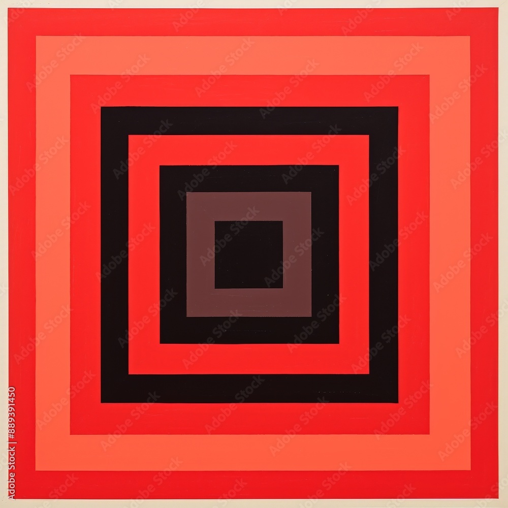 Concentric squares in warm colors create a mesmerizing optical illusion Concentric squares in warm colors create a mesmerizing optical illusion
