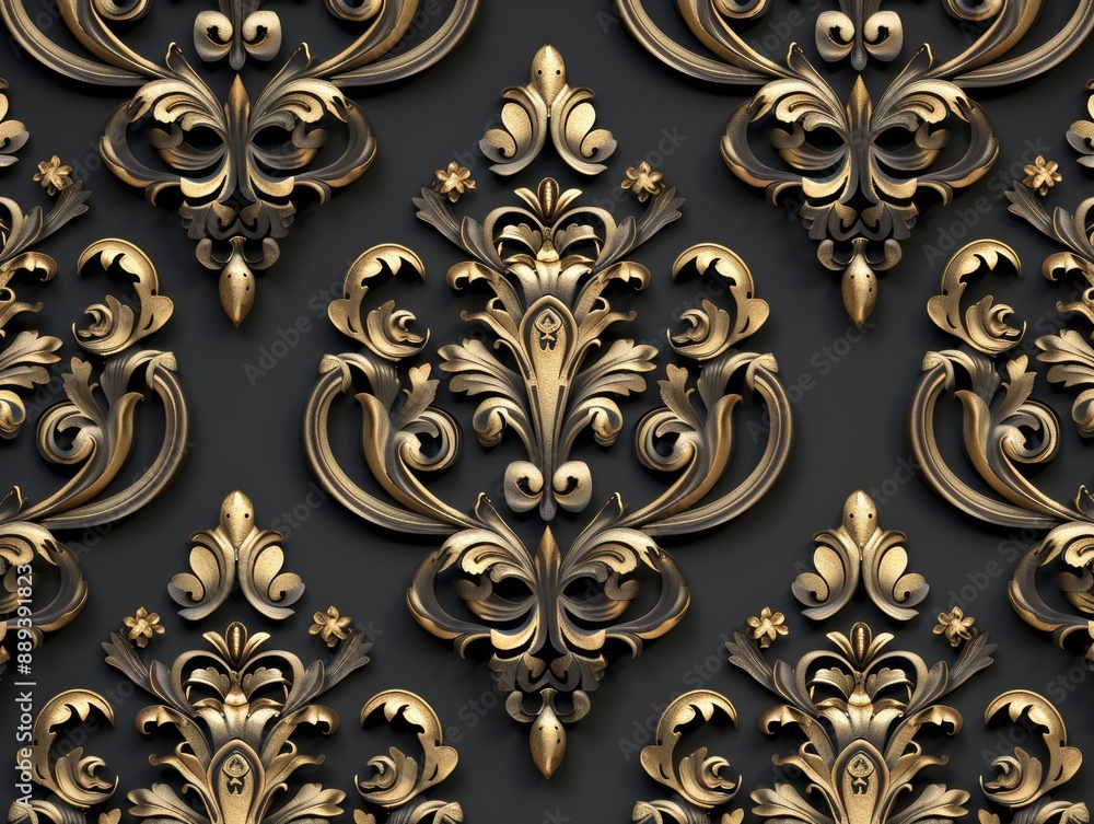 Rococo venzel and whorl created using Stock technology for a vintage Victorian Gothic background. Rococo venzel and whorl created using Stock technology for a vintage Victorian Gothic background.