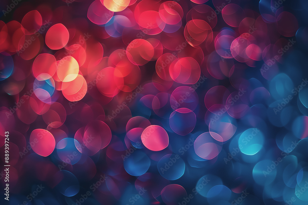 Vibrant abstract background with a dynamic mix of red and blue bokeh lights. Vibrant abstract background with a dynamic mix of red and blue bokeh lights.