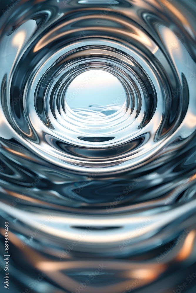 A small bubble of water with a dark blue background A small bubble of water with a dark blue background