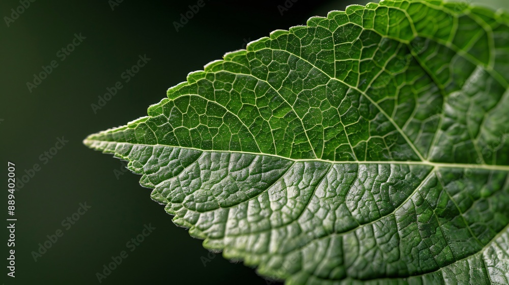 Macro View of Leaf Surface with Intricate Vein Patterns and Textures Macro View of Leaf Surface with Intricate Vein Patterns and Textures