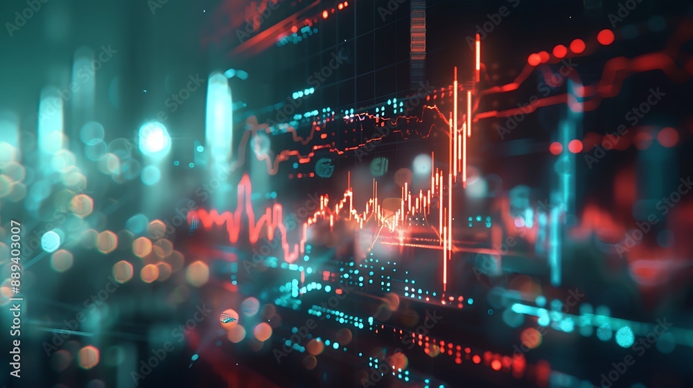 Dynamic animation of a stock market graph pulsating like a heartbeat, reflecting financial activity. Dynamic animation of a stock market graph pulsating like a heartbeat, reflecting financial activity.