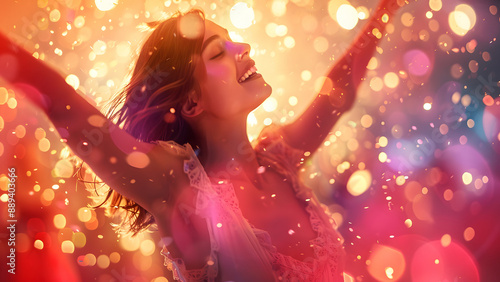 realistic high-resolution photo of woman, with detailed background