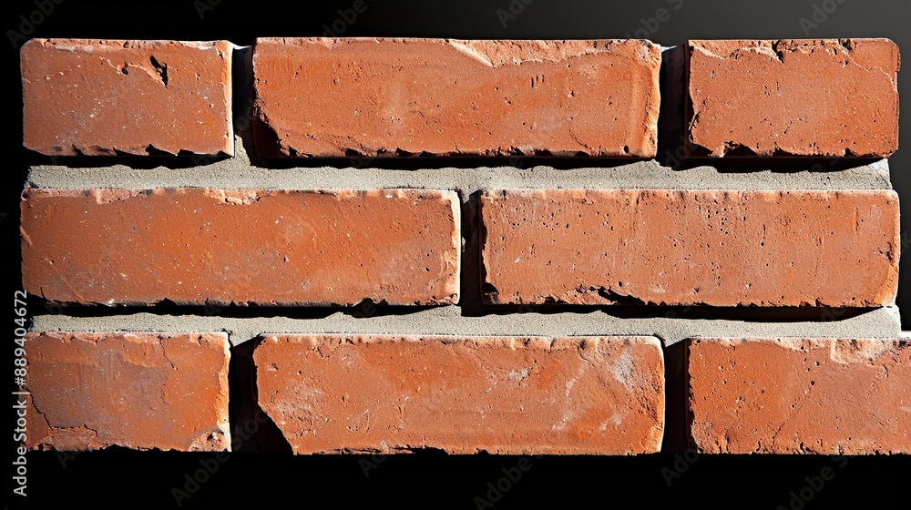 Obraz premium Textured brick wall with weathered details, suitable for illustrating historical urban buildings and vintage architecture. Illustrater Image, Shiny, bright, beautiful , Minimalism,