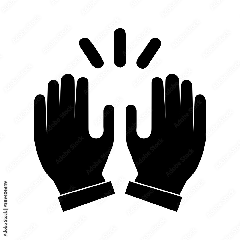 Obraz premium clapping hands vector icon