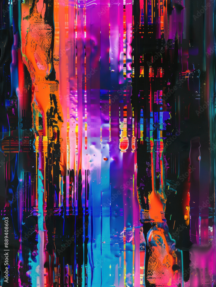 Obraz premium Abstract geometric glitch style vintage background wallpaper