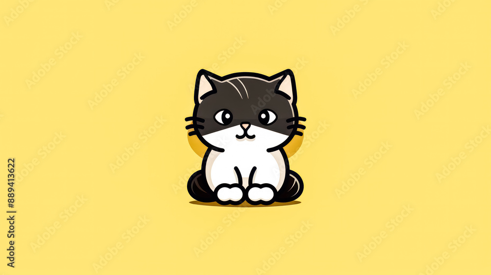 A cartoon cat with a big smile on its face. A cartoon cat with a big smile on its face.