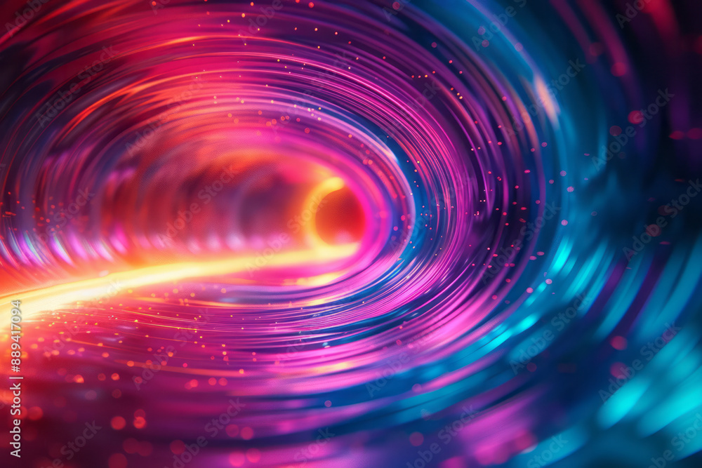 Minimalist image of neon light trails in green, purple, and blue, creating a vortex effect against a dark background, Minimalist image of neon light trails in green, purple, and blue, creating a vortex effect against a dark background,