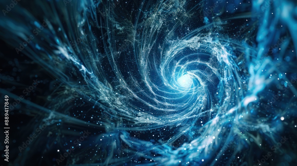 Abstract Swirling Blue Nebula Abstract Swirling Blue Nebula