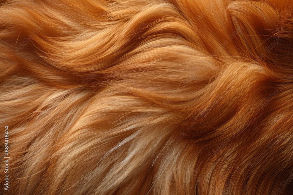 Abstract background of fur with intricate, reflective patterns and vibrant hues, set against a plain beige backdrop, Abstract background of fur with intricate, reflective patterns and vibrant hues, set against a plain beige backdrop,