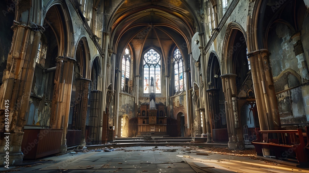 Interior of the old cathedral, church Interior of the old cathedral, church
