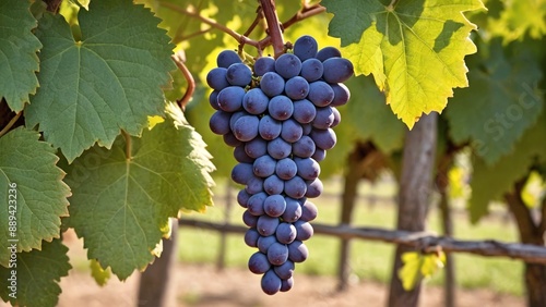 Wallpaper Mural Ripe Grapes in Lush Vineyard  Vibrant Purple and Green Harvest Torontodigital.ca