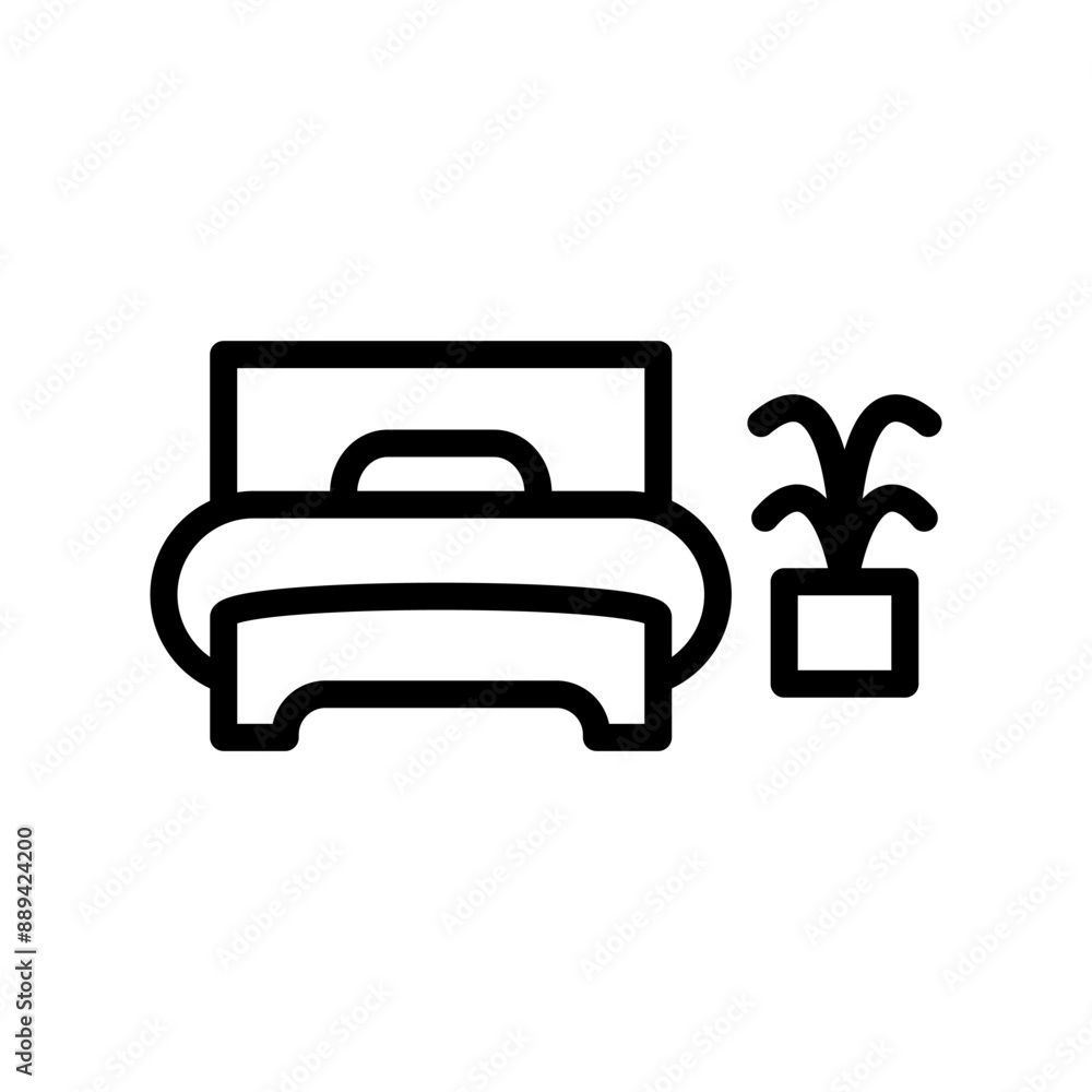 Bed icon template Bed icon template