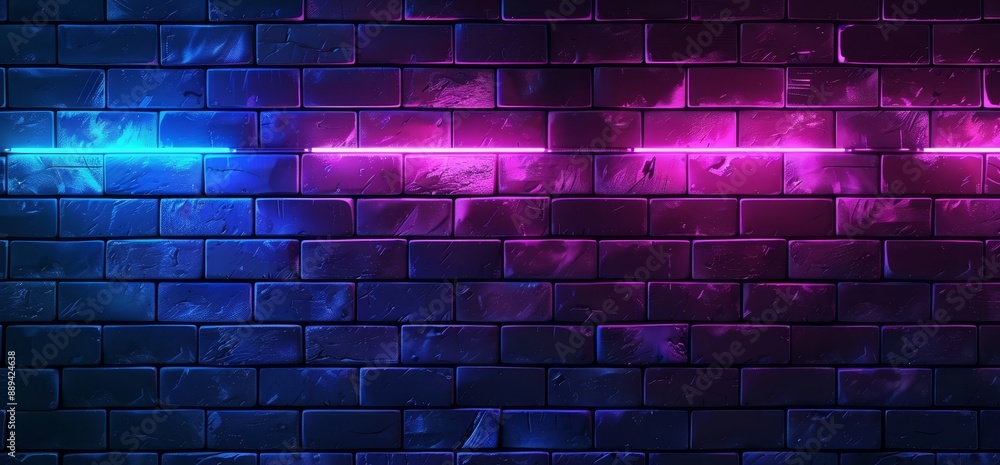 Neon abstract wall background for dj clubs at midnight Neon abstract wall background for dj clubs at midnight