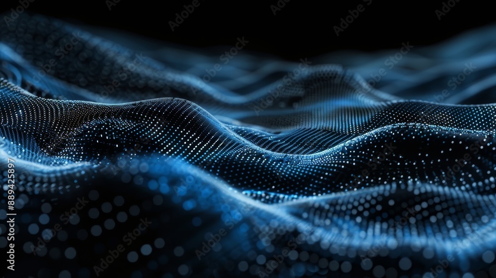 This is a 3D rendering of a big data concept in a blue, futuristic digital style. This is a 3D rendering of a big data concept in a blue, futuristic digital style.