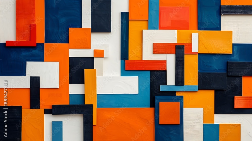 Abstract Geometric Design Featuring Bold Blocks of Color Abstract Geometric Design Featuring Bold Blocks of Color