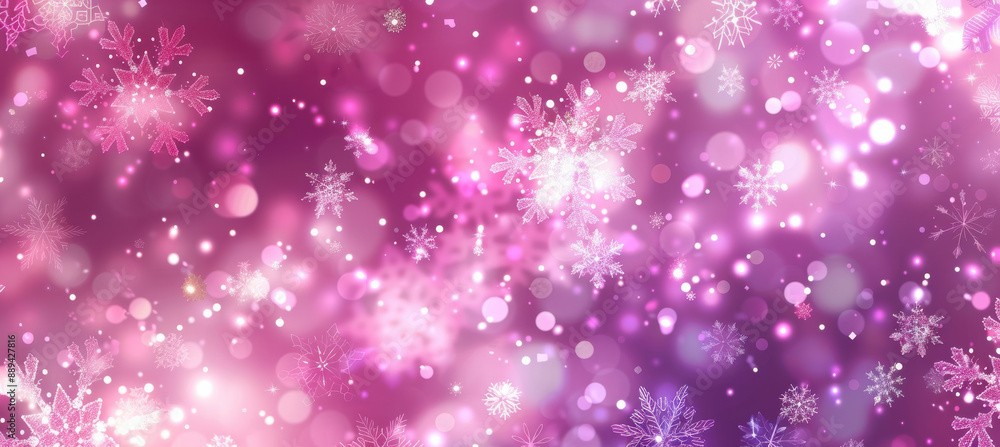 Cute Pink Gradient Snowflakes Cute Pink Gradient Snowflakes