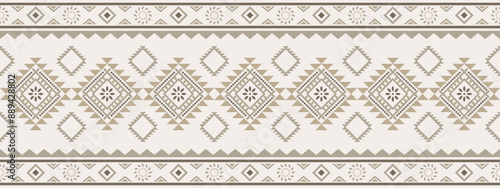 Ancient echoes Aztec geometric seamless patterns southwest Navajo Native American tribal ethnic colorful for textile printing