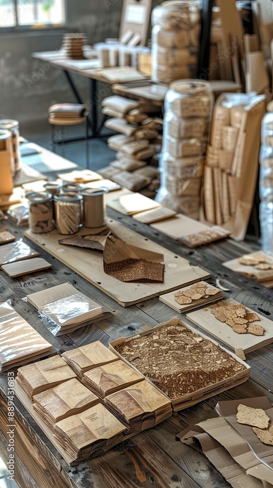 Artisanal Bakery Products on Wooden Display Artisanal Bakery Products on Wooden Display
